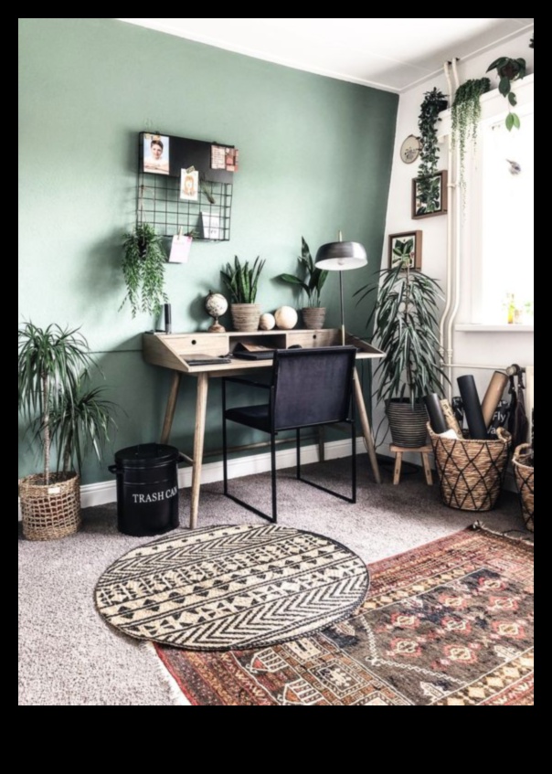 Yaratıcı bir çalışma alanı yaratmak için Boho Ofis Dekorasyon Fikirleri nelerdir?